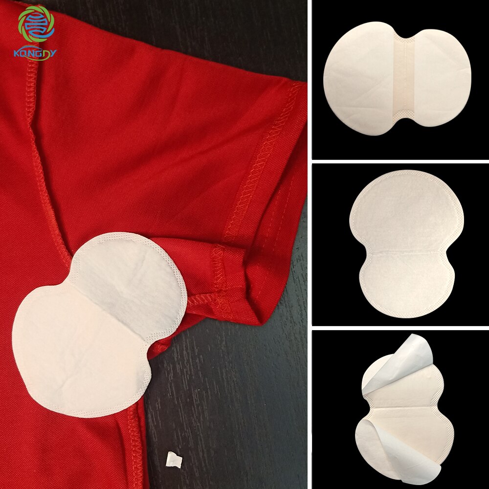 KONGDY 20Pcs Underarm Sweat Pads Cotton Sweat Absorbing Pads Absorb Sweat Armpits Perspiration
