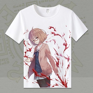 เสื้อยืดแขนสั้นลําลอง พิมพ์ลาย Kyoukai No Kanata Mirai Kuriyama แฟชั่นฤดูร้อน