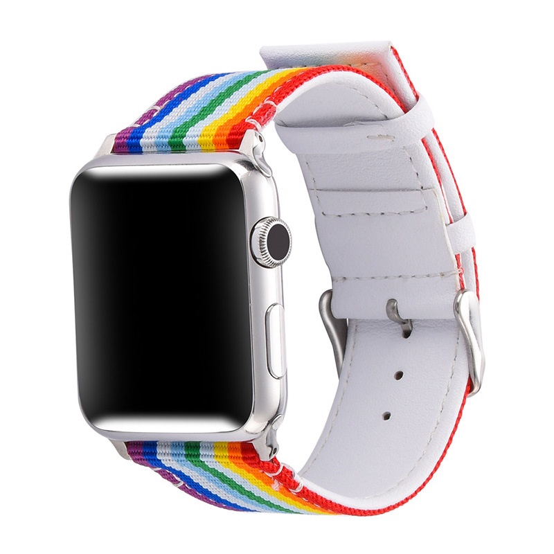 สายนาฬิกาข้อมือไนล่อน แบบเปลี่ยน สําหรับ iWatch 1 2 3 4 5 6 SE 7 Apple Watch Series 1 2 3 4 5 6 SE 7 #4