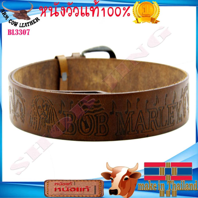 เข็มขัดหนังน้ำมันหนังวัวแท้อัด- ตอกลายหนังBL3307 เข็มขัดชายหนังแท้ เข็มขัดสไตล์วินเทจ เข็มขัดคาวบอย