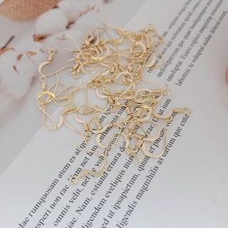 เครื่องประดับ ต่างหู ลูกปัด ชุบทอง 14k พร้อมตะขอสปริง diy