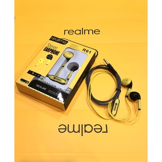 Realme R61 หูฟัง มาใหม่เสียงดี ช่องเสียบแจ็ค3.5mm ออกแบบสวยงาม