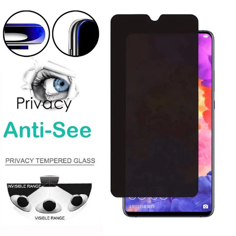 ฟิล์มป้องกันการแอบมอง Huawei Y7Pro 2019 หัวเว่ย Tempered Glass Privacy ฟิล์มกระจกนิรภัย เต็มจอ กาวเต