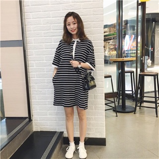 ลด20% Striped Polo Dress