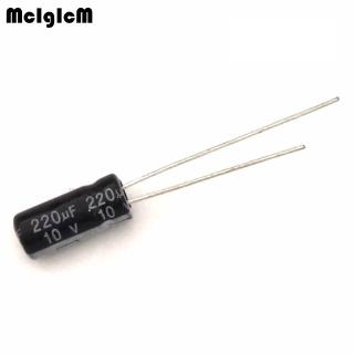 ตัวเก็บประจุไฟฟ้า mcigi ซม. 1000 ชิ้น 220 uf 10v capacitors 5x11 อลูมิเนียม