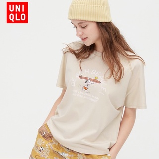 Uniqlo เสื้อยืดแขนสั้น พิมพ์ลาย Snoopy Series UT PEANUTS RS สําหรับผู้หญิง