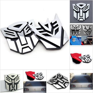 【with•TER】สติกเกอร์โลโก้ ลายสัญลักษณ์ Transformers 3D สําหรับติดตกแต่งรถยนต์