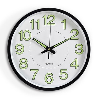 Jam Dinding Bulat Quartz Creative Design Luminous Glow in The Dark 30CM
