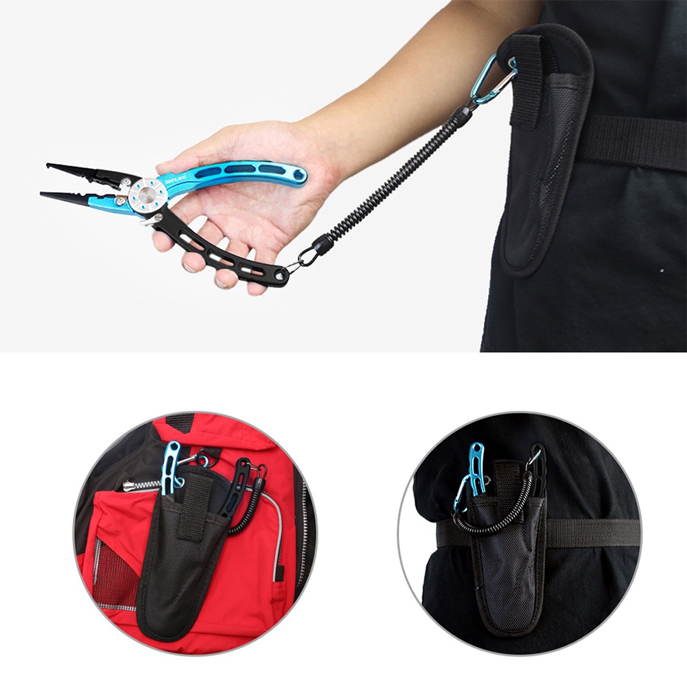 Sanlike ตกปลา Plier ใบมีดเหล็กไทเทเนียมการบินอลูมิเนียม Lure Pincer Hook Remover พร้อมเชือกเส้นเล็กสําหรับการตกปลาน้ําเค็ม ราคา ถูกที่สุด ดีลบีเคเค แกลเลอรีภาพที่ 6