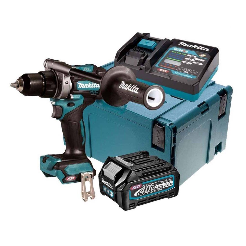 DF001GD101 Makita สว่านไขควง 40VMAX (2.5AHX1) พร้อมแบต 2 เครื่องชาร์จ 1