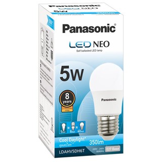 ถูกที่สุด✅  พานาโซนิค หลอดไฟ แอลอีดี ขนาด 5 วัตต์ แสงคูลเดย์ไลท์ PANASONIC Self-Ballasted LED Lamp 5W Cool Daylight