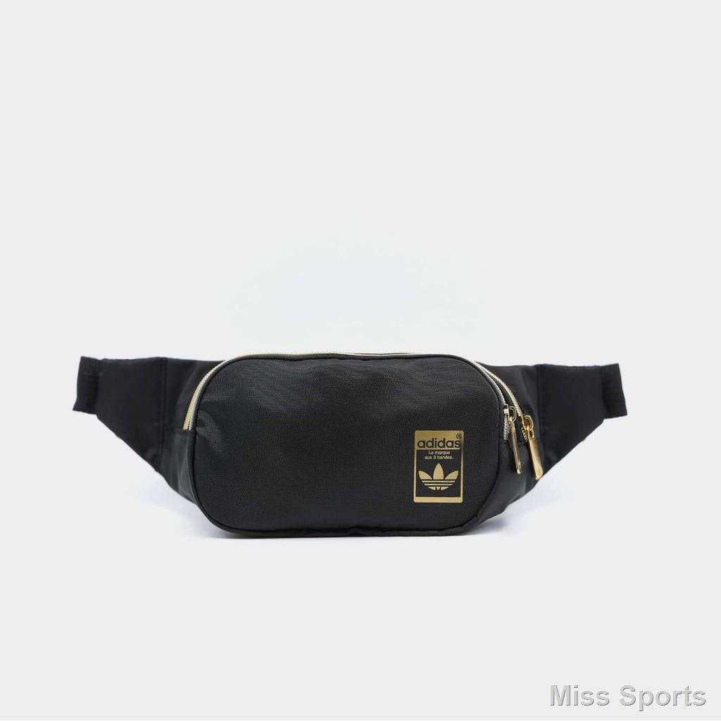 .กระเป๋าคาดเอว คาดอก adidas Waist Bag GF3200 สีดำทอง Black Gold 24k ของแท้ คาดเอว
