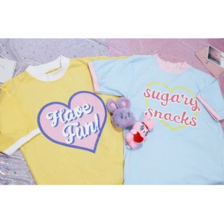 พร้อมส่งจ้าา ❤ เสื้อยืดfreesize จั๊มคอ สีพาสเทล หวานมากๆ