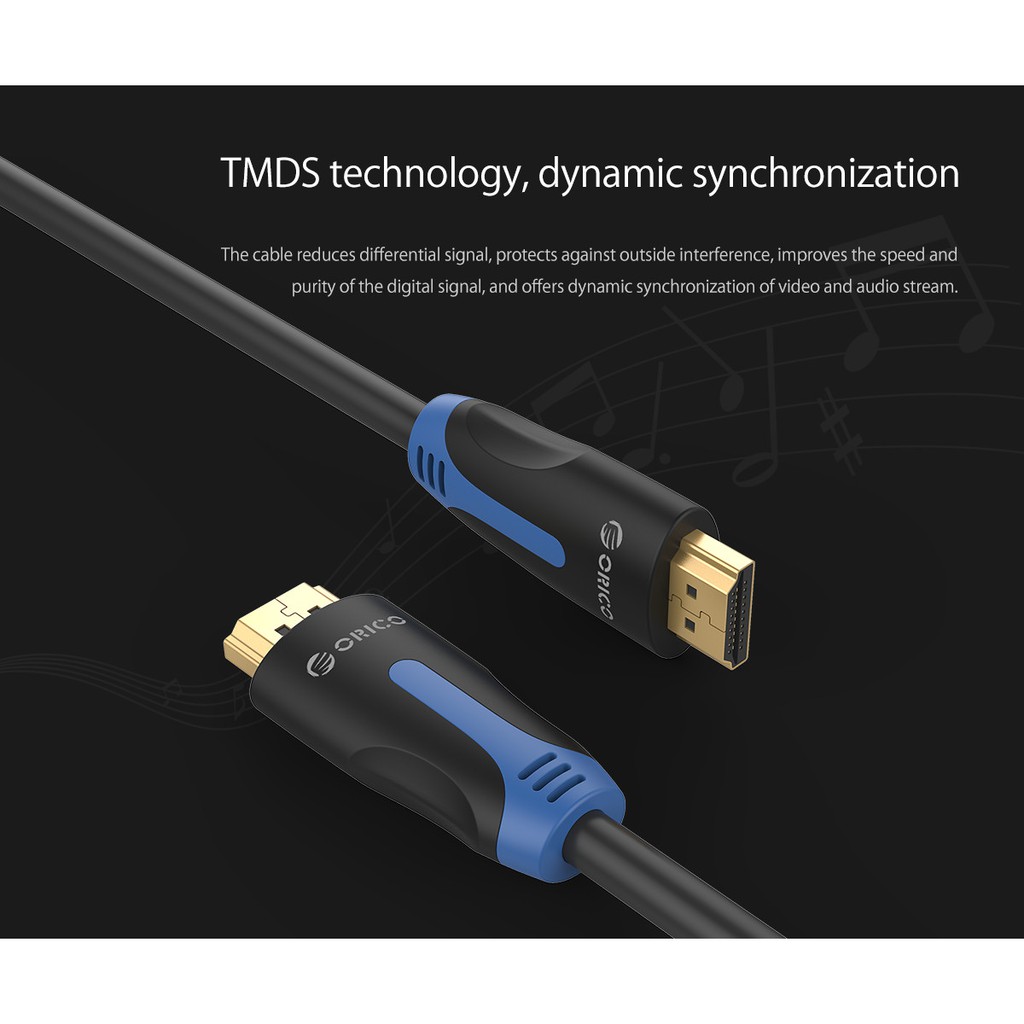 ORICO(HM14) HDMI Cable 1.4 4K 1080P for PS3 Projector HD LCD Apple TV Computer Cables(1เมตร/1.5เมตร)