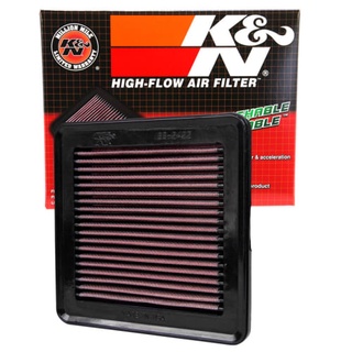 K&amp;N กรองอากาศ Honda Jazz City Brio Mobilio Civic Fit HR-V Vezel กรองเครื่องยนต์ ใส้กรองอากาศ Air Filter แท้ Made in USA