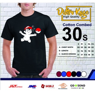 ☬▦Pokemon nirvana อะนิเมะการ์ตูนอะนิเมะเสื้อยืดผู้ใหญ่ขนาด Unisex Combed 30s Distro Kage เสื้อยืดผู้ชาย