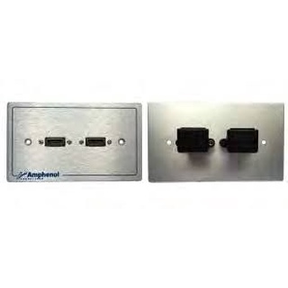 Amphenol AMW-HDMI-02PR แผ่นเพลท HDMI 2 Port แบบงอ