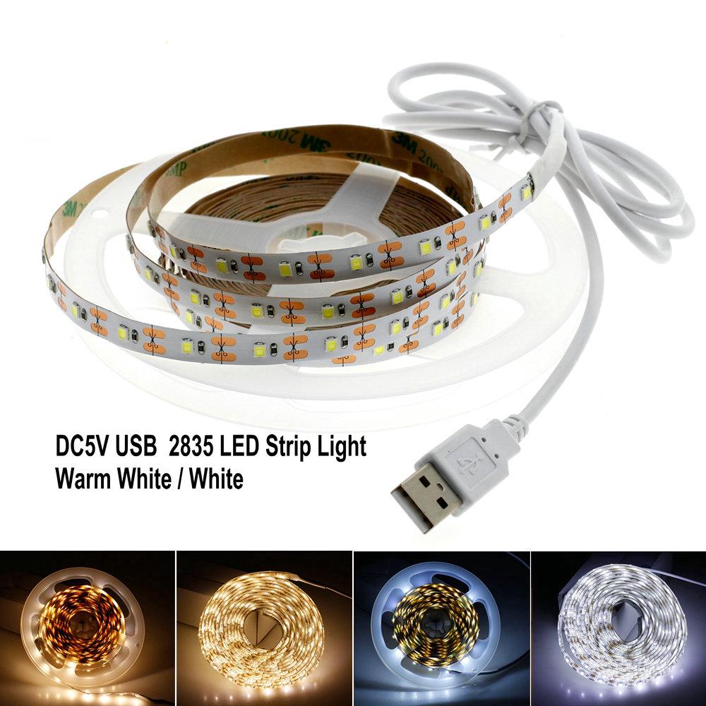 สายไฟ LED Strip สีขาว / ขาว 5 V USB 2835