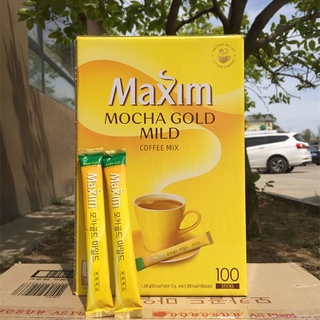 ☕ Maxim Mocha Gold Mild Coffee Mix ☕ กาแฟแม็กซิม จากเกาหลี แบ่งขายเป็นซอง (12 กรัม) *รสนี้ขายดีสุด* หมดอายุ 06/07/2022