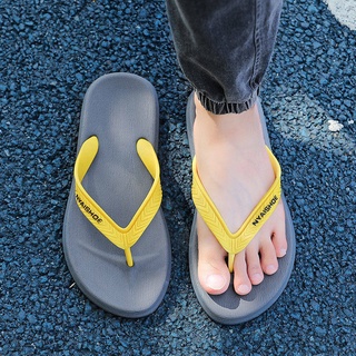 รองเท้าแตะหูหนีบ รองเท้าแตะไซส์ใหญ่ รองเท้าแตะผู้ชาย flip-flops ฤดูร้อนส่วนบุคคล outdoor Beach TREND สไตล์เกาหลี Non-SLI