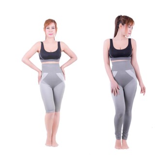 Mass&amp;slim กางเกงลดเซลลูไลท์ ขายาว 1+ ขาสั้น 1 ชิ้น สีเทา