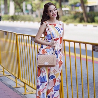 Set เสื้อ กางเกง ลายกราฟฟิคสดใส