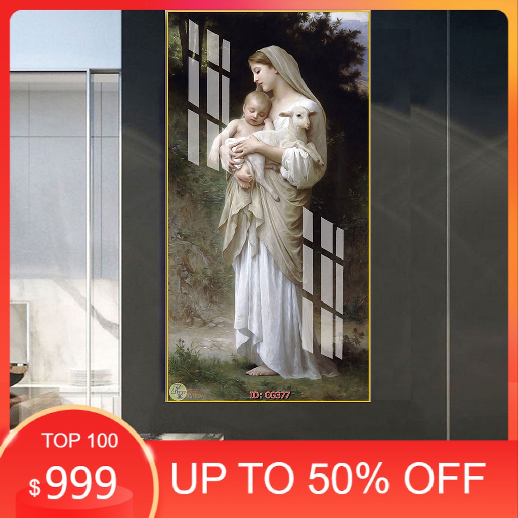 ภาพวาดผ้าใบติดผนังสมัยใหม่ _ ภาพวาดคาทอลิก _ CG02