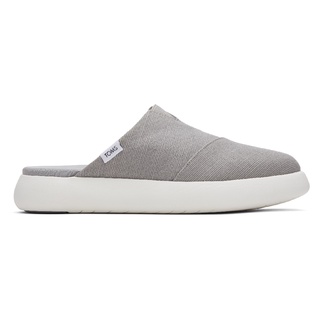 TOMS รองเท้าลำลองผู้หญิง สลิปออน รุ่น Alpargata Mallow Mule Drizzle Grey Heritage Canvas (A) รองเท้าลิขสิทธิ์แท้