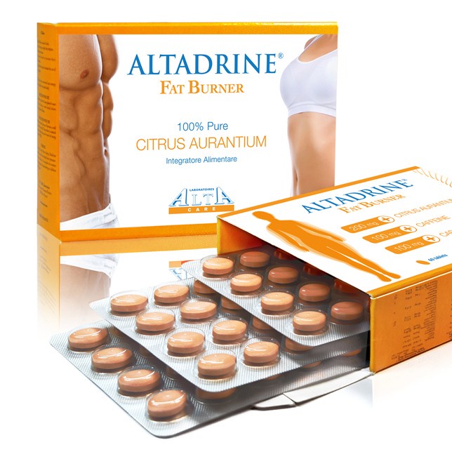 Altadrine Fat Burners ผลิตภัณฑ์เสริมอาหารช่วยลดน้ำหนัก ชนิดเม็ด ช่วยกระตุ้นกระบวนเผาผลาญไขมันสะสมในร่างกาย