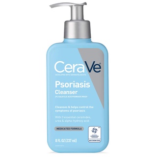 [ของแท้ 100%] CERAVE PSORIASIS CLEANSER 2% SALICYLIC ACID PSORIASIS WASH MEDICATED FORMULA 8 oz. (237 ml.)