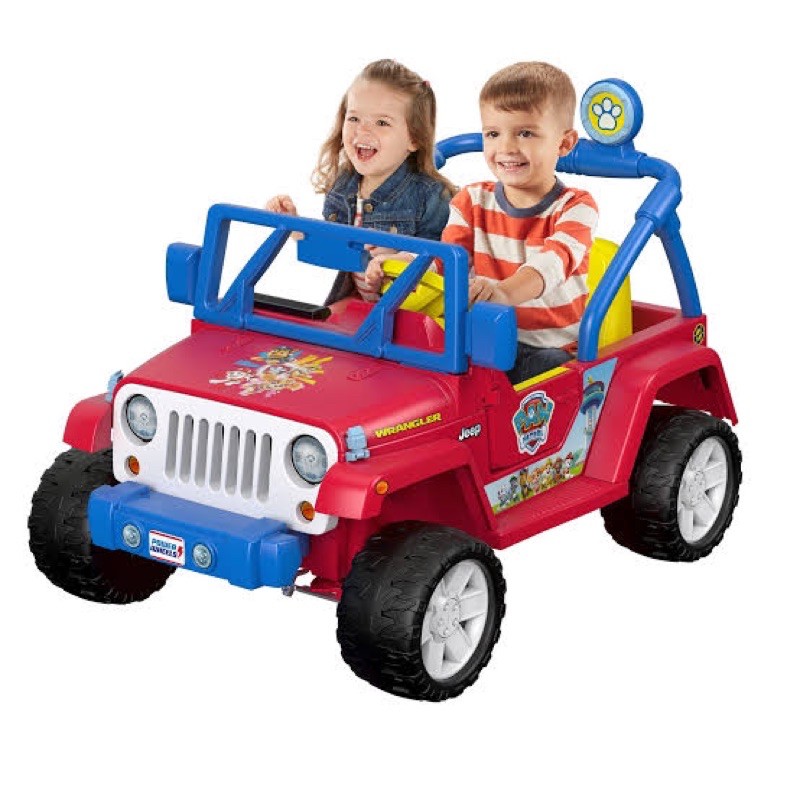 รถแบตเตอรี่เด็ก 2 ที่นั่งของแท้นำเข้าจากอเมริกายี่ห้อ Power Wheels Paw Patrol Jeep Wrangler Ride-On Vehicle