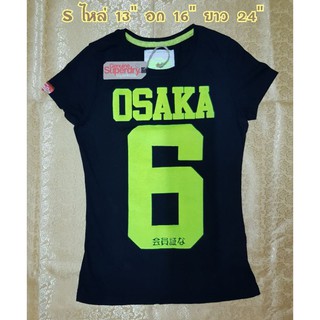 Superdry Osaka6 เสื้อยืดสีดำ ไซส์ XS