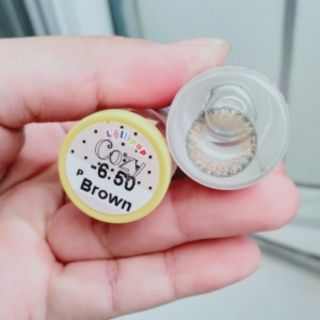 💟 Lollipop Cozy brown gray Contactlens บิ๊กอาย คอนแทคเลนส์ ราคาถูก แถมตลับฟรี