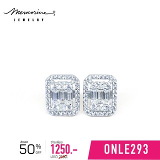 Memorine Jewelry  ต่างหูเงินแท้ 925 ฝังเพชรสวิส (CZ) : ONLE293