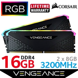 16GB (8GBx2) DDR4/3200 RAM PC (แรมพีซี) CORSAIR VENGEANCE RGB RS (CMG16GX4M2E3200C16) LT