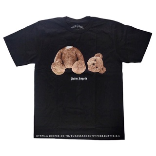 เสื้อยืดโอเวอร์ไซส์เสื้อยืด palm angels หมีหัวขาด  palmangels streetwear ปาล์มแองเจิลS-3XL