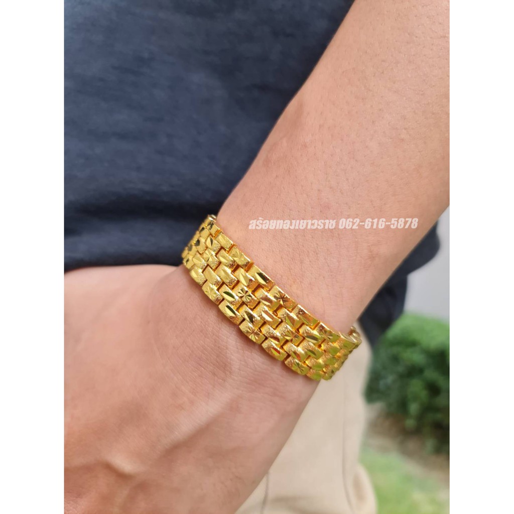 เลสข้อมือหนัก 5 บาท เลสข้อมือผู้ชาย ทองโคลนนิ่ง ทองชุบ24K ทองไมครอน |  Shopee Thailand