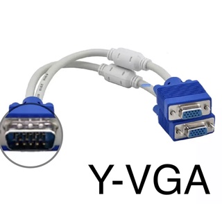 15 ขา VGA ชาย 2 หญิง Y Splitter สายวิดีโอ SVGA Monitor ADAPTER EXTENSION Converter สำหรับ PC TV โปรเจคเตอร์