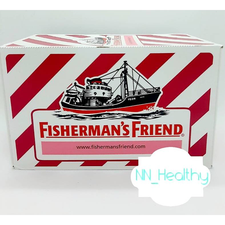 Fisherman’s Friend Sugar Free Cherry 25g ฟิชเชอร์แมนส์ เฟรนด์ ลูกอมปราศจากน้ำตาล กลิ่นเชอร์รี่ [24 ซ