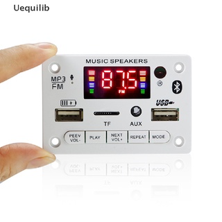 【Uequilib】โมดูลถอดรหัส เครื่องเล่น MP3 บลูทูธ 5.0 MP3 12v USB สําหรับรถยนต์