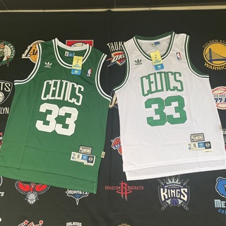 Celtics Retro No. สไตล์คลาสสิก ไม่ซ้ําใคร เสื้อกีฬาบาสเก็ตบอล ปักลายนกขนาดใหญ่ NBA 33 สีเขียว 173288 Kdhpjn82mmdofc23