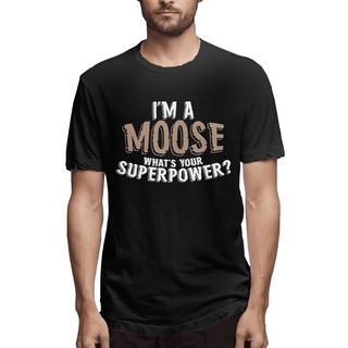 พร้อมส่ง ขายดี Gildan เสื้อยืดแขนสั้น ผ้าฝ้าย มีซิป พิมพ์ลาย I M A Moose WhatS Your Superpower ของขวัญวาเลนไทน์ สําหรับ