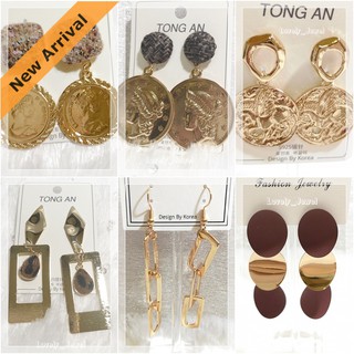 SALE!! ต่างหูก้านเงิน Gold Collection --925 Sterling Siliver--