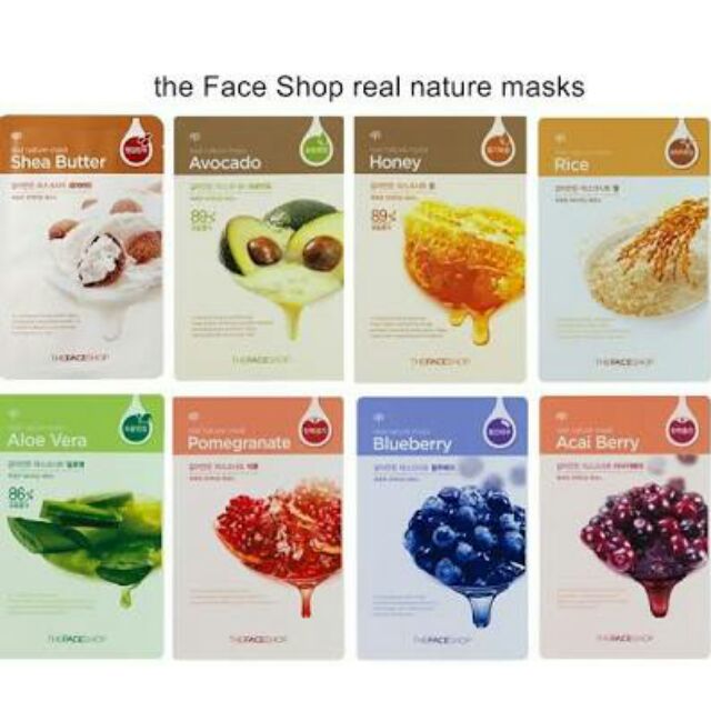 มาส์ก The Face Shop Real Nature Mask Sheet | Shopee Thailand