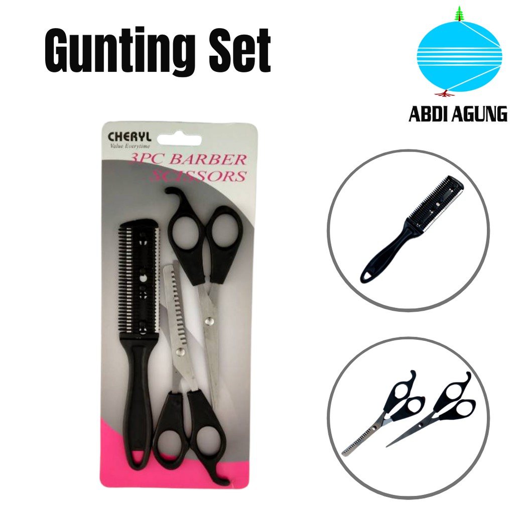 ชุดกรรไกร Cheryl GT-9080 + หวี