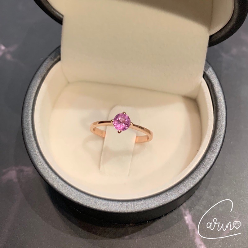 แหวนพลอยแท้ Pink Sapphire 💓 แหวนทอง พลอยสีชมพู