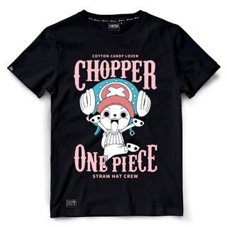 เสื้อยืดผ้าฝ้ายพรีเมี่ยมเสื้อยืดวันพีช One piece 1269-BK-CHOPPER คอกลมเสื้อยืด เรียบง่ายมีสไตล์