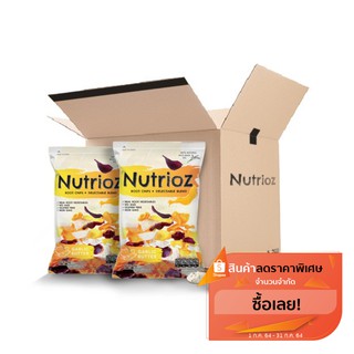 มันหวานหลากชนิดผสมเผือกทอดอบกรอบ รสเนยกระเทียม ตรานูเทรียส (NUTRIOZ Mixed Root Chips - Garlic Butter)