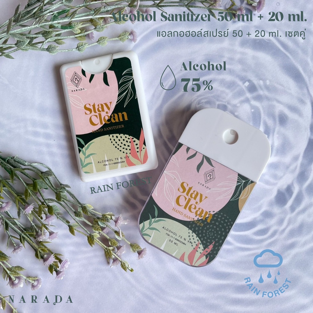 ❤️เซตโดนใจ❤️ราคาสบายกระเป๋าโดนใจจัดเลย1 เซทมี 2ชิ้น?มี2ขนาด50ml,20ml  by NaradaAsia❤️