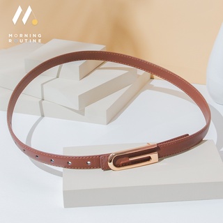 Morning Routine Porte Almond Brown Belt เข็มขัดหนังแท้ เข็มขัดผู้หญิง